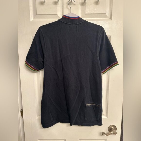 SOLD Fred Perry Bradley Wiggins Zip Polo Shirt with Pocket - Picture 4 of 5